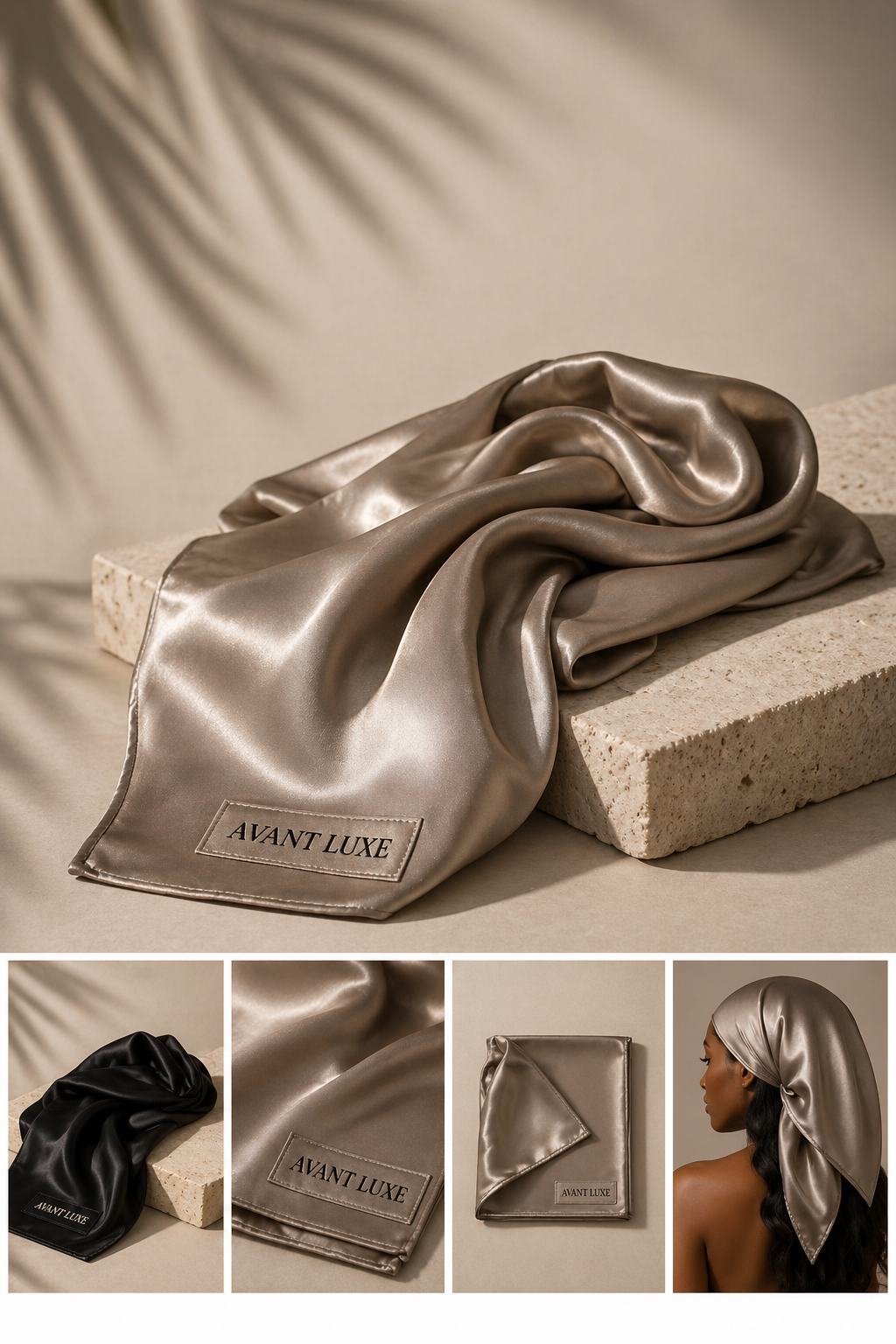 Avant Luxe Signature Satin Scarf